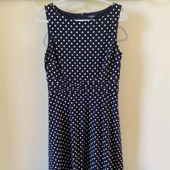 Chaps Dresses & Skirts - Sleeveless Polka-Dot Dress